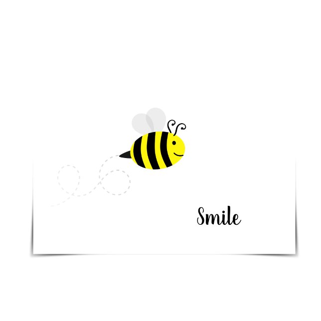 Tarjeta "Sonrisa" Cute Bee Hello Card para cualquier momen (Subido por el creador)