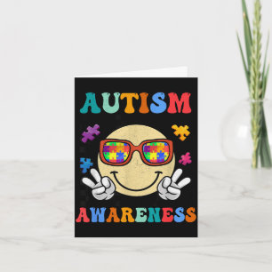 Tarjeta Sonrisa de aceptación y conciencia del autismo ret