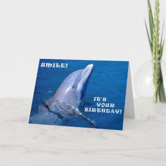 Tarjeta Sonrisa de cumpleaños delfín
