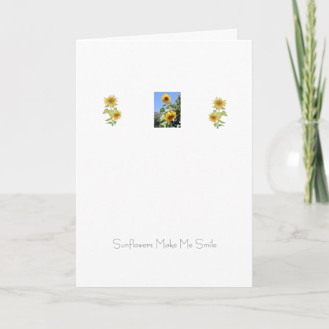 Tarjeta Sonrisa de Girasol (Anverso)