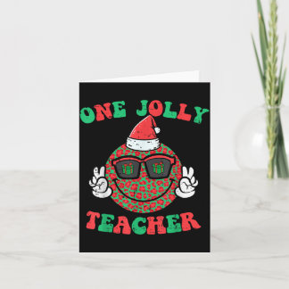 Tarjeta Sonrisa de Navidad Paz Alegre Profesor Retro Xmas