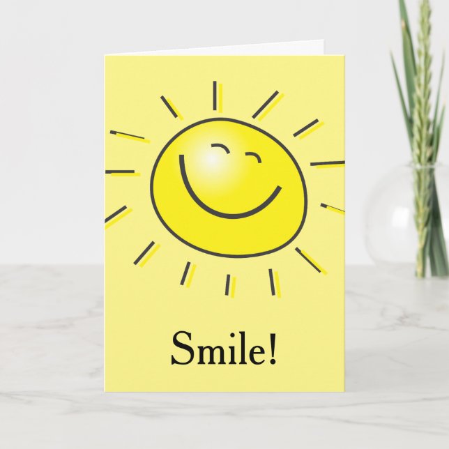 Tarjeta Sonrisa de sol para el día de la madre (Anverso)