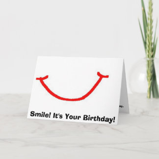 Tarjeta sonrisa, ¡es tu cumpleaños!