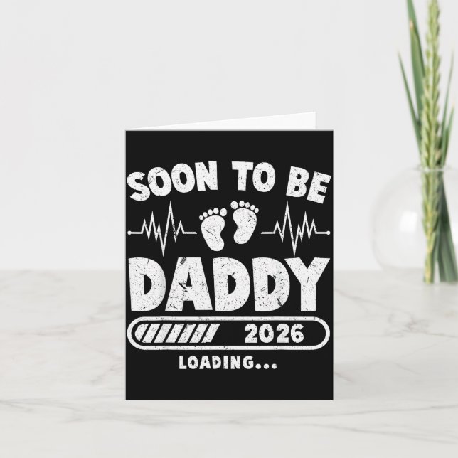 Tarjeta Soon To Be Daddy Est. 2026 New Dad Fathers Day Fir (Anverso)