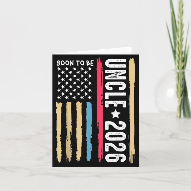 Tarjeta Soon To Be Uncle 2026 Becoming New Uncle To Be Ann (Anverso)