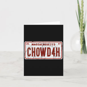 Tarjeta Sopa de almejas acento de Boston Chowdah Divertida
