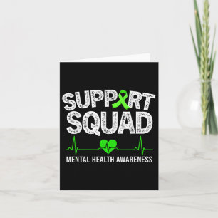 Tarjeta Soporte de Salud Mental Squad Ribbon Awareness Men