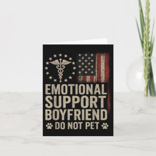 Tarjeta Soporte Emocional Novio No Mascota Funny Bf