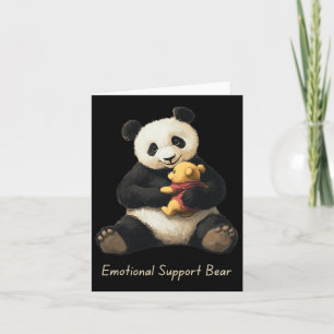 Tarjeta Soporte Emocional Para El Oso Panda Con Un Oso Cut