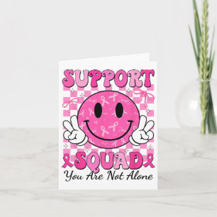 Tarjeta Soporte Escuadrón de Cáncer de Mama Sonríe Cara Ci