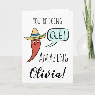 Tarjeta Soporte Motivador Cute Funny Chili