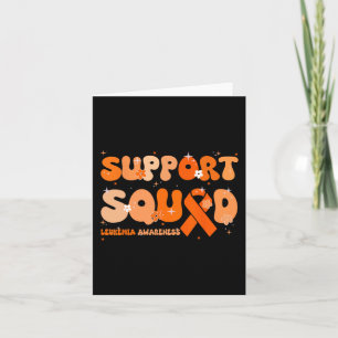 Tarjeta Soporte para Cáncer de Squad Naranja Cinta Leucemi