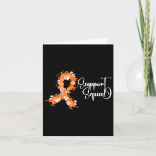 Tarjeta Soporte para Cáncer de Squad Naranja Cinta Leucemi