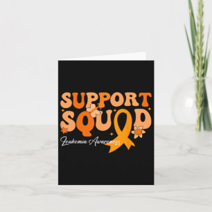 Tarjeta Soporte para Cáncer de Squad Naranja Cinta Leucemi