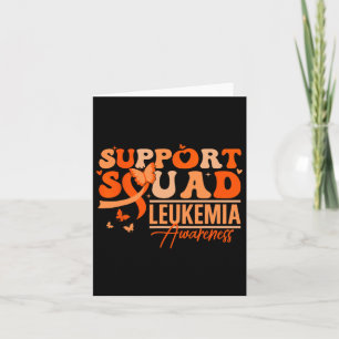 Tarjeta Soporte para Cáncer de Squad Naranja Cinta Leucemi