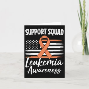 Tarjeta Soporte para la leucemia escuadronal Naranja de la