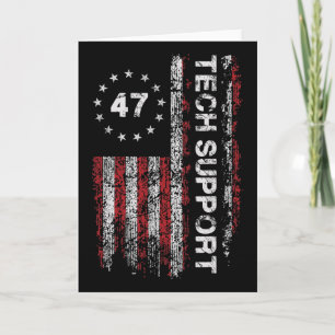 Tarjeta Soporte Técnico Bandera de EE. UU. Casa Blanca Sop