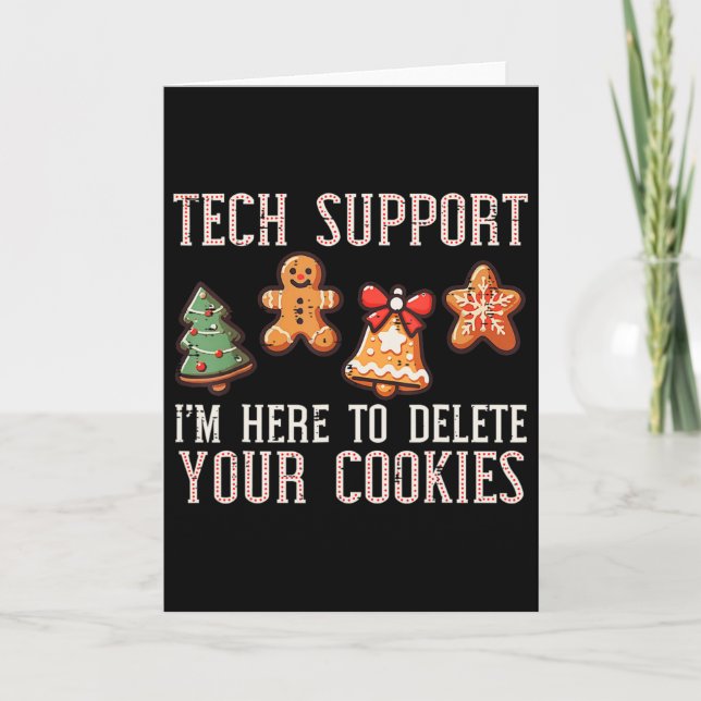Tarjeta Soporte técnico de Navidad aquí para eliminar cook (Anverso)