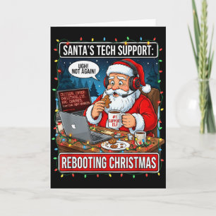 Tarjeta Soporte técnico de Santa_ Reiniciando la Navidad D