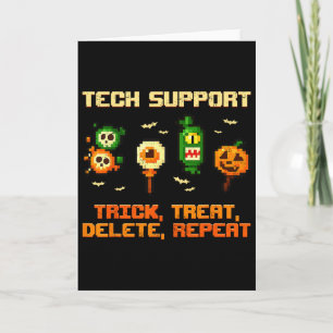 Tarjeta Soporte Técnico Truco Tratar Eliminar Repetir Hall
