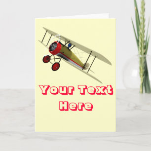 Tarjeta Sopwith Camel y Pilot