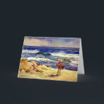 Tarjeta Sorolla - Niño en la arena, buen arte<br><div class="desc">Niño en la arena,  pintura de arte fino de Joaquin Sorolla</div>