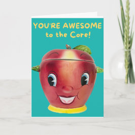 Tarjeta Sorprendente a núcleo sonriente Los grandes ojos d