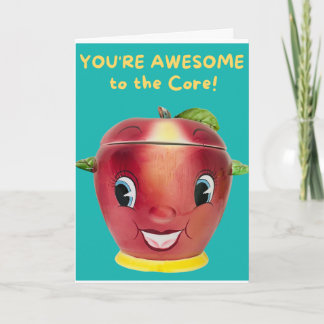 Tarjeta Sorprendente a núcleo sonriente Los grandes ojos d