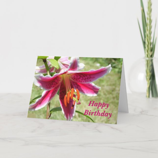 Tarjeta Sorprendente carta de cumpleaños de Lily (Anverso)