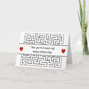 Tarjeta Sorprendente papá gracioso tema de Maze Personaliz