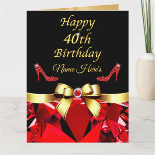 Tarjeta Sorprendente y personalizado 40° cumpleaños para e