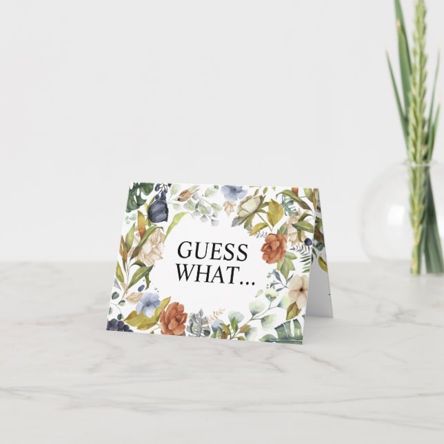 Tarjeta Sorprender a los abuelos como florales (Anverso)