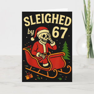 Tarjeta Sorprendido Por 67 Funny Skeleton Santa 6 7 Tenden