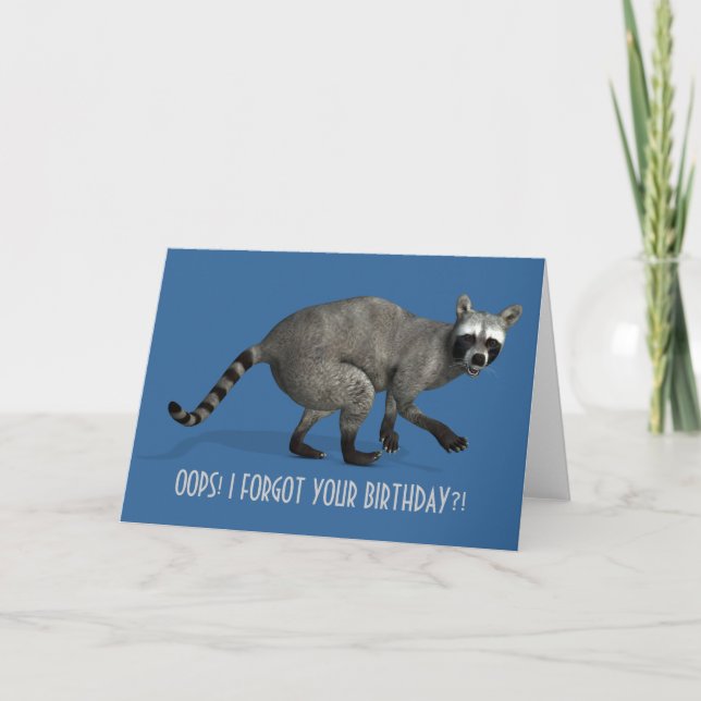 Tarjeta Sorprendido Raccoon (Anverso)