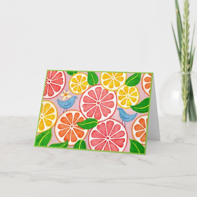 Tarjeta Sorpresa de cítricos (Anverso)