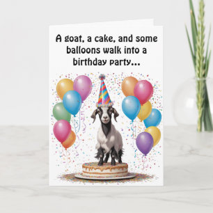 Tarjeta Sorpresa de cumpleaños de cabra - Graciosa e ingen
