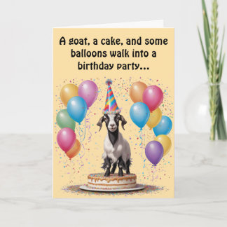 Tarjeta Sorpresa de cumpleaños de cabra - Graciosa e ingen