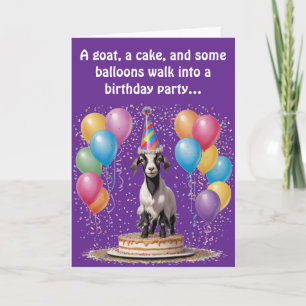 Tarjeta Sorpresa de cumpleaños de cabra - Graciosa e ingen