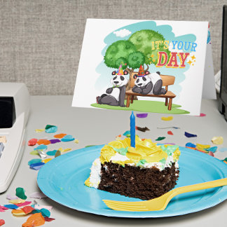 Tarjeta Sorpresa de Panda Relájate en la Fiesta de Cumplea