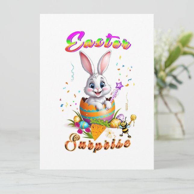 Tarjeta Sorpresa de Pascua (Anverso de pie)