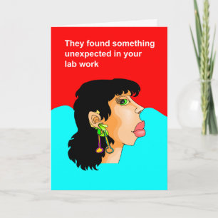 Tarjeta sorpresa de trabajo de laboratorio