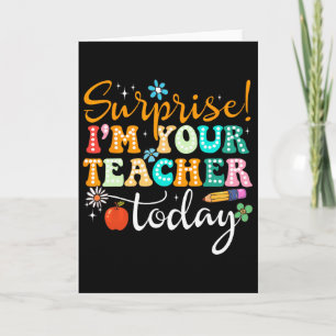 Tarjeta Sorpresa Soy Tu Maestra Hoy Mujeres Sustitutas T
