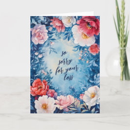 Tarjeta SORRITO DE Marco Floral POR CONdolencias PERSONALI