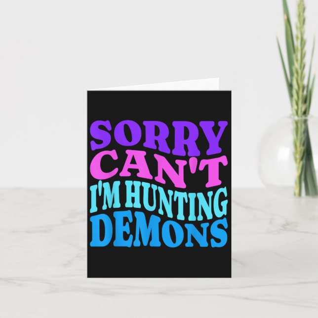 Tarjeta Sorry Can't Hunting Demons Korean P Music Hallowee (Anverso)