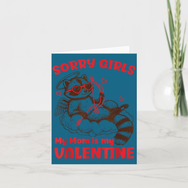Tarjeta Sorry Girls Mom Is My Valentine Boys Funny Valenti (Anverso)