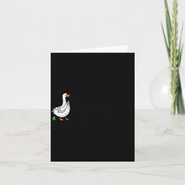 Tarjeta Sorry I'm Late Funny Goose Christian Bible Verse F (Anverso)