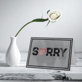Tarjeta Sorry – Pet Sympathy with Heart Paw Print