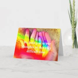 Tarjeta Sosteniendo un arcoiris