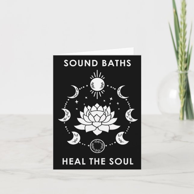 Tarjeta Sound Baths Heal The Soul New Age Sritual Wellness (Anverso)