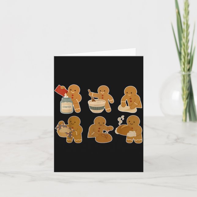 Tarjeta Sourdough Bread Christmas Gingerbread Homemaker Ba (Anverso)